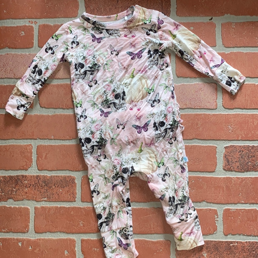 Posh Peanut Pink Floral and Butterfly One Piece